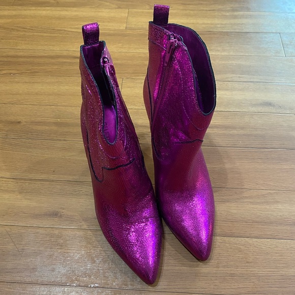 Gianni Bini Ezlee Snake embossed western dress booties size  8  m - Picture 5 of 7